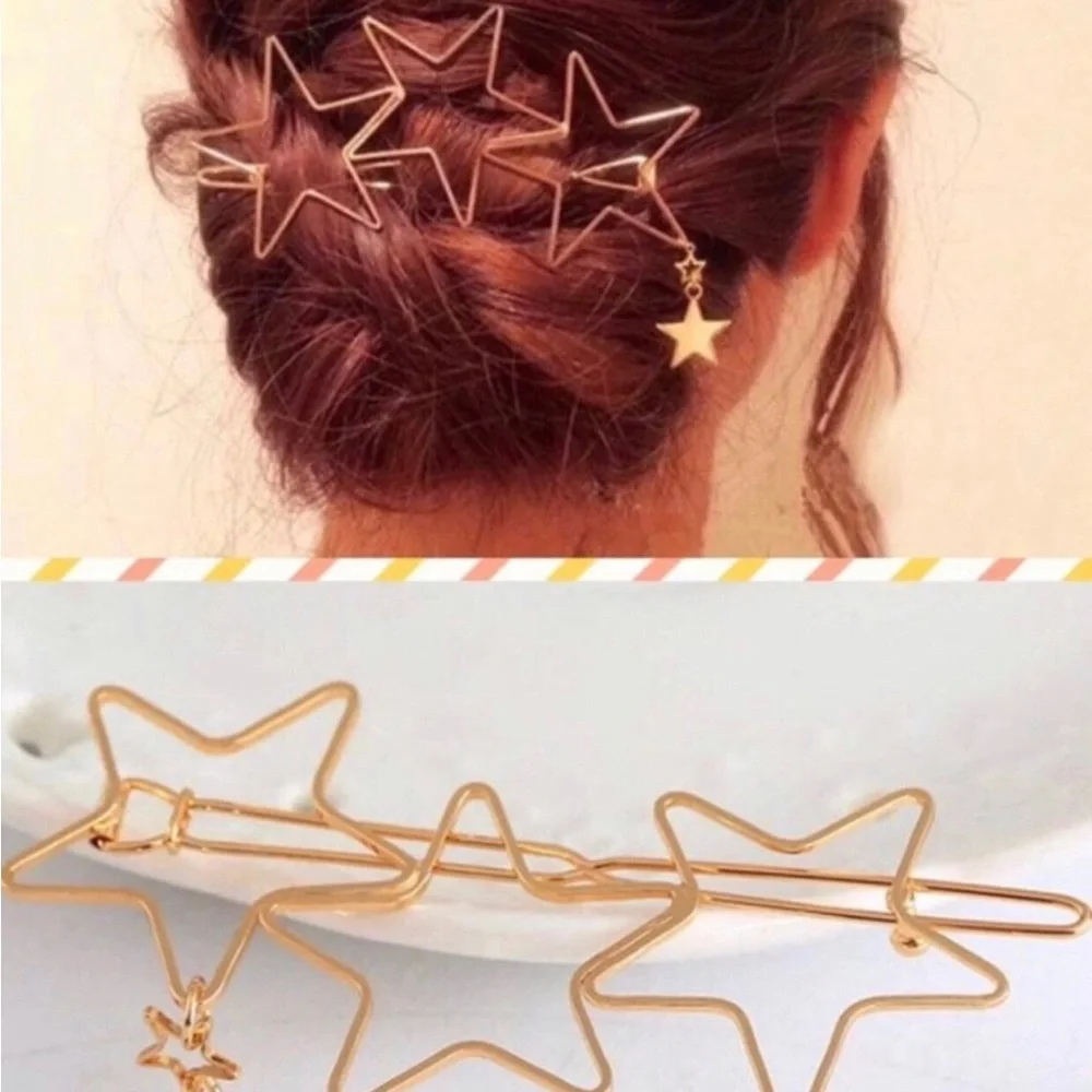 Gold Star Hair Pin Set - Women Accessories